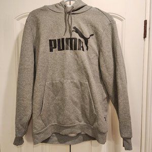 PUMA Gray Hoodie Sweatshirt  Junior Kid's Size M Medium 100% Cotton Heavy Feel